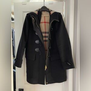 Burberry Black Trench Coat 100% Wool